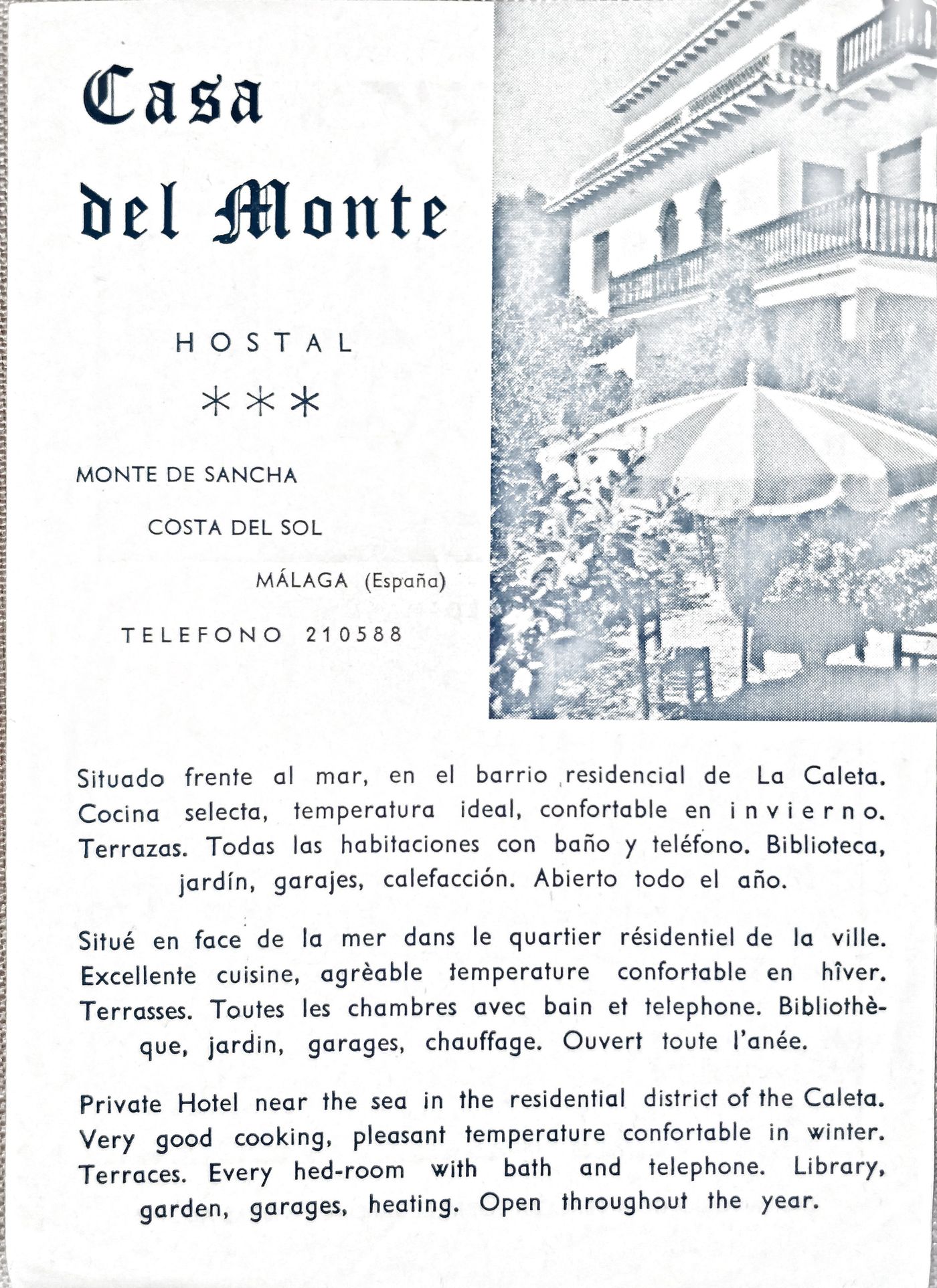 Tríptico Casa del Monte 1969 — página 1